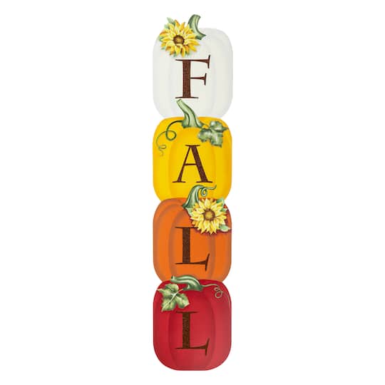 Glitzhome® 3.5ft. Fall Wood Stacked Pumpkin Porch Décor